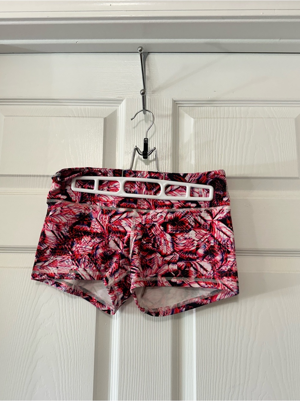 Fleo Pink Floral Print Shortie Shorts